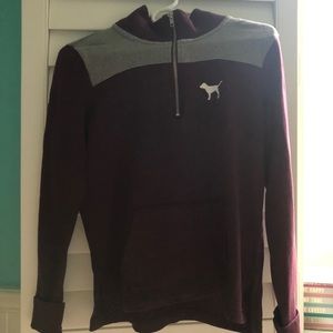 Maroon & Grey Pullover Sweatshirt